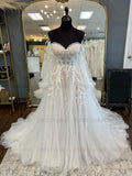 Runhufu Bohemia Wedding Dresses Sweetheart Puff Sleeves Tulle Bride Dresses A-Line Applique Dress For Women 2024 Robe De Mari¨¦e