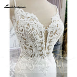 Runhufu Mariage Sweetheart Mermaid Wedding Dress Lace Bohemian Wedding Dress Court Train Simple Bridal Gowns Elegant Beach Dresses