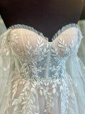Runhufu Bohemia Wedding Dresses Sweetheart Puff Sleeves Tulle Bride Dresses A-Line Applique Dress For Women 2024 Robe De Mari¨¦e