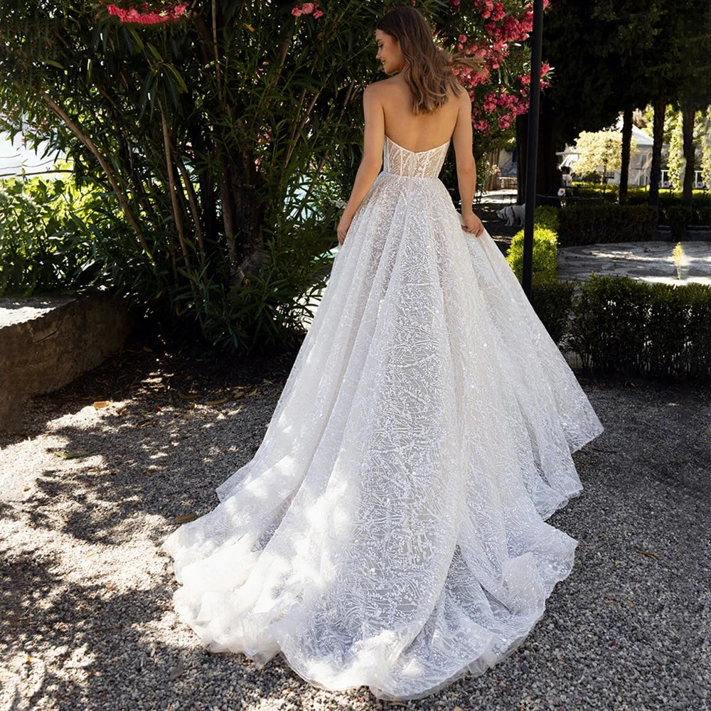 Runhufu Mermaid Off Shoulder High Wedding Dresses 2024 Sleeveless Custom Made Bridal Gown Sweetheart Court Train Robe Bride Dresses