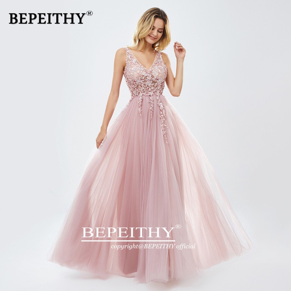 runhufu A-line Gray Formal Occasion Dress With Slit Lace Prom Dresses For Women Party Wedding Evening A-line Bridesmaid Gown