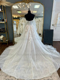 Runhufu Bohemia Wedding Dresses Sweetheart Puff Sleeves Tulle Bride Dresses A-Line Applique Dress For Women 2024 Robe De Mari¨¦e