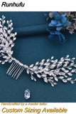 Runhufu HP276 Rhinestone Wedding Comb Women Hair Accessories Bridal Hair Clips Head Jewelry for Party Bride Girl Headpiece