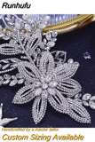 Runhufu HP311 Wedding Hair Comb for Bride Woman Headwear Rhinestone Bridal Hair Ornaments Wedding Headpiece Hair Accessories