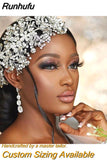 Runhufu HP240 Shiny Crystal Wedding Headpieces Bridal Floral Hair Accessories Alloy Flower Bridal Headbands Rhinestone Crowns