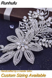 Runhufu HP311 Wedding Hair Comb for Bride Woman Headwear Rhinestone Bridal Hair Ornaments Wedding Headpiece Hair Accessories