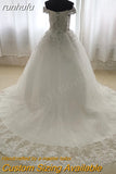 runhufu Novias Off The Shoulder Lace Wedding Dresses For France Women Court Train Bridal Gown Robe Mariage 2023 New Vestido De Noiva