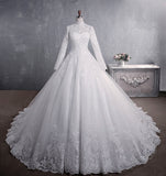 Wedding Dress 2025 Spring New Long Sleeve Lace Bride Standing Big Tail Tail Minimal Wedding Wedding Woman