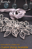 Runhufu SH256-S Bridal Belt Rhinestone Wedding Dress Belt Crystal Bridal Waistband Handmade Woman Party Sash with Ribbon