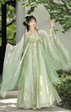 Chinese HanFu Fairytale Green Evening Dresses Birthday Prom Dresses HZ1108