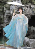 Chinese HanFu Fairytale Green Evening Dresses Birthday Prom Dresses HZ1108