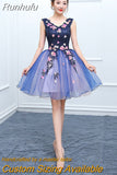 Runhufu Dress 2023 V-neck Classic Flower Appliques Noble Mini Ball Gown Sweet Quinceanera Dresses Party Prom Formal Dress