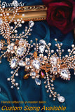 Runhufu HP434 Bridal Headband Rhinestone Women Headwear Bride Crowns Tiaras Wedding Hair Accessories Pageant Party Headdress