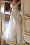 Runhufu Detachable 2 In 1 Wedding Dress Embroidered Lace On Net With Train O-neck Sleeveless Vintage Bride Gowns Vestido De Novia 925