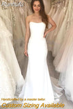 Runhufu Chiffon Mermaid Wedding Dresses For Women 2023 Bride Simple Vestidos De Novia Boda Prom Party Gown Suknia Ślubna