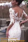 Runhufu Cheap Wedding Dress Half Sleeves Mini Short Shirt Bride Dresses Wedding Bridal Gowns 2023 Custom Made