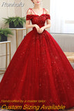 Runhufu Off The Shoulder Quinceanera Dresses Shining Beading Ball Gown Prom Dress Plus Size Pink Quinceanera Dresses