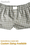 Runhufu Women's Y2k Pajamas Shorts Cute Plaid Pj Short Pants Flannel Lounge Sleep Shorts Bottoms Elastic Waist Baggy Boxers Tracksuit