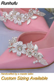 Runhufu HX39 2pcs Rhinestones High Heel Buckle Decoration Women Bride Shoes Clips Charm Wedding Shoes Buckle Shoe Crystal Clip