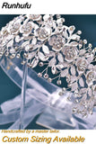Runhufu Gorgeous Rhinestone Bridal Tiara Woman Headbands Wedding Hair Accessories Jewelry Handmade Bride Party Headpiece HP386