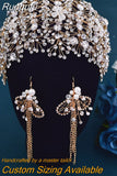Runhufu HP240 Bridal Crown Wedding Tiara and Headdress Hair Accessories Luxury Bride Headpiece Pageant Headband Hair Jewelry