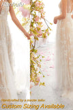 Runhufu Line Floral Wedding Dress 2024 Backless Classic V Neck Tank Sleeve Bridal Gowns Bride Dresses Vestidos De Novia Robe De Mariee