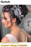 Runhufu HP277 Bride Wedding Hair Accessories Rhinestone Headband Bridal Headpiece Hair Ornament for Women Hair Jewelry Headwear