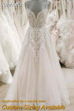 runhufu Strap V Neck Beach Wedding Dresses Backless Ivory Tulle Wedding Dress Beach Wedding Dresses Vestido de Noiva