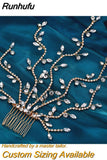 Runhufu HP263 Bridal Hair Comb Handmade Rhinestone Bride Headpieces Women Hair Pins Party Wedding Hair Accessories Headwear