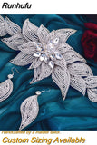 Runhufu HP455 Wedding Headpiece Crystal Flower Bridal Hair Accessories Bride Headwear Pageant Crown Women Hair Ornament Jewelry