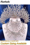 Runhufu HP193P-C Trendy Bridal Hair Hoop Colorful Rhinestone Wedding Crown Handmade Bride Tiara Hair Accessories Woman Headband