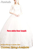 Runhufu Sleeve Wedding Dresses 2023 New Luxury Lace Embroidery Ball Gown Wedding Dress Can Custom Made Vestido De Noiva