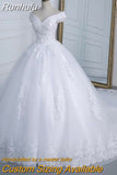 Runhufu The Shoulder Wedding Dress 2023 light Appliques Pearls Lace Fashion Wholesale Cheap Simple Bride Dress Vestidos De Novia