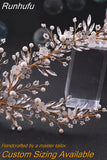 Runhufu HP434 Bridal Headband Rhinestone Women Headwear Bride Crowns Tiaras Wedding Hair Accessories Pageant Party Headdress