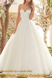 Runhufu Straps Wedding Dress Organza Hochzeit Bride Gown Simple A Line Vestido De Novia 2023 Robe Mariage Boda Trouwjurk Cheap