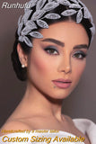 Runhufu HP484 Bridal Tiara Leaf Shape Headband Wedding Hair Accessories Women Headdress Pageant Brides Headwear Hair Ornaments