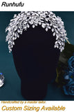 Runhufu HP365 Crystal Wedding Crown Bridal Headband Hair Accessories Woman Tiara Brides Headpiece Princess Hair Ornaments