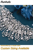 Runhufu HP240 Shiny Crystal Wedding Headpieces Bridal Floral Hair Accessories Alloy Flower Bridal Headbands Rhinestone Crowns