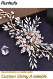 Runhufu HP277 Bride Wedding Hair Accessories Rhinestone Headband Bridal Headpiece Hair Ornament for Women Hair Jewelry Headwear