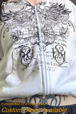Runhufu Women Fall y2k Harajuku Hoodies 90s Vintage Graphics Wings Print Long Sleeve Oversized Sweatshirts Grunge Mall Goth Jackets