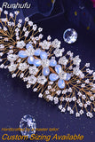 Runhufu HP434 Bridal Headband Rhinestone Women Headwear Bride Crowns Tiaras Wedding Hair Accessories Pageant Party Headdress