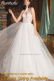 Runhufu Sweetheart Neckline Wedding Dresses Lace Appliques Princess Bridal Gowns Custom Made Vestido De Noiva