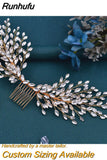 Runhufu HP276 Rhinestone Wedding Comb Women Hair Accessories Bridal Hair Clips Head Jewelry for Party Bride Girl Headpiece