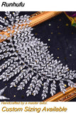 Runhufu HP240 Shiny Crystal Wedding Headpieces Bridal Floral Hair Accessories Alloy Flower Bridal Headbands Rhinestone Crowns