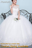 Runhufu Dress 2023 New Cheap Boat Neck Ball Gown Off The Shoulder Princess Wedding Dresses Plus Size Vestido De Noiva
