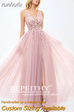 runhufu A-line Gray Formal Occasion Dress With Slit Lace Prom Dresses For Women Party Wedding Evening A-line Bridesmaid Gown