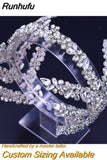 Runhufu HP240 Shiny Crystal Wedding Headpieces Bridal Floral Hair Accessories Alloy Flower Bridal Headbands Rhinestone Crowns