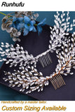 Runhufu HP276 Rhinestone Wedding Comb Women Hair Accessories Bridal Hair Clips Head Jewelry for Party Bride Girl Headpiece