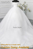runhufu Novias Off Shoulder Plus Size Vestido De Noiva 2023 Wedding Dress Long Train or Floor Appliqes Pearls Bridal Tulle Mariage