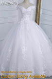 Runhufu The Shoulder Wedding Dress 2023 light Appliques Pearls Lace Fashion Wholesale Cheap Simple Bride Dress Vestidos De Novia